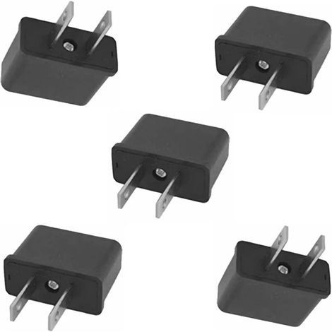ZOLGINAH Lot de 5 Adaptateur FR vers US Convertisseur Prise Europeénne vers Fiche Américaine pour Brancher Appareils Français France Europe aux USA pour Aller aux Japon Canada Thaïlande Taïwan (1/5)