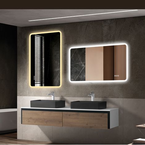 Espejo LED de baño 60 x 120 cm antivaho, 3 colores, regulable HAVRYA (1/5)