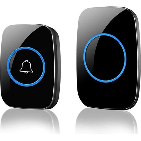 Campagne sans fil imperméable à l'eau télécommande d'appel noir (1/5)