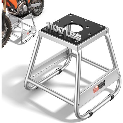 Support Moto Tout-terrain avec Capacité de Charge de 499 kg, Tabouret Lève-moto Universel et Antidérapant, Stand de Motocross en Acier Robuste, pour Entretien Sports Motorisés Atelier Garage (1/5)
