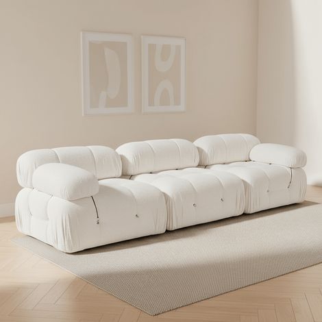 Modulares Sofa 3-Sitzer Bubble Bouclé weiß (1/5)