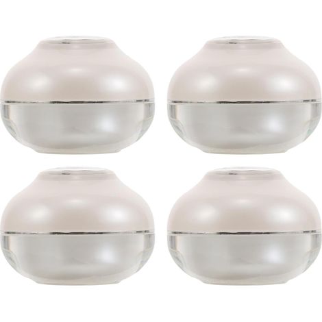 Pieces Round Refillable 10g Jar in White Acrylic (1/5)