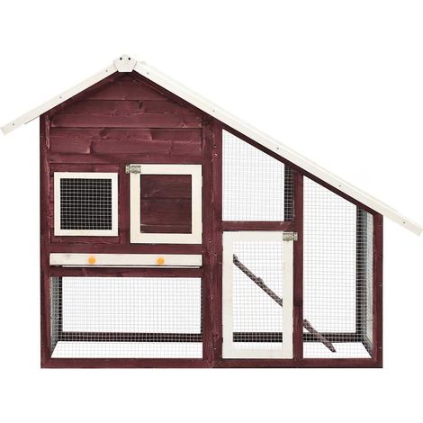 Maison Exclusive - Conigliera Moca e Bianco 140x63x120 cm Legno Massello di Abete (1/5)