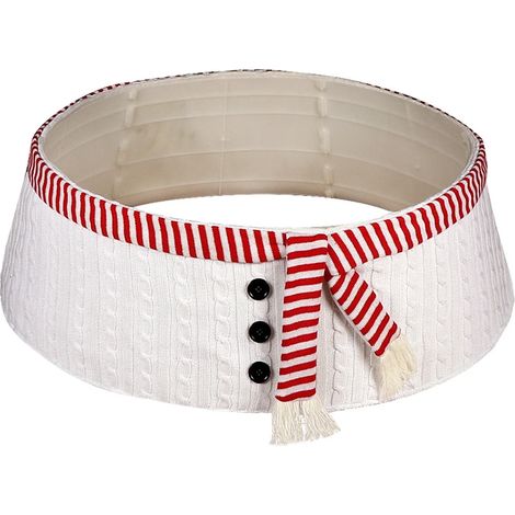 Collier de sapin de Noël 76 cm, écharpe bonhomme de neige, boutons, tapis de sapin, base en anneau (1/5)