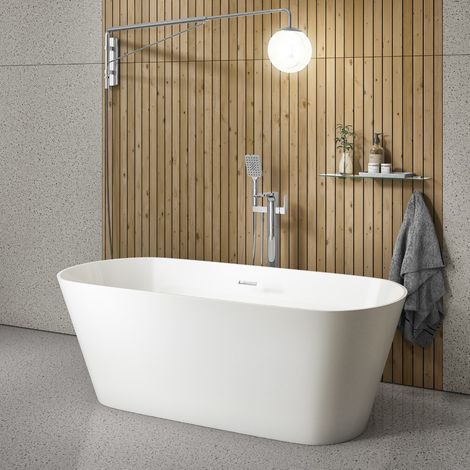 Freestanding Modern Double Ended Bath 1600mm - Duke By Voda Design (1/3)