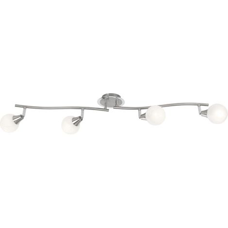 Élégant plafonnier 4 feuilles salle à manger chrome mobile Globo DORA 5963-4 (1/3)