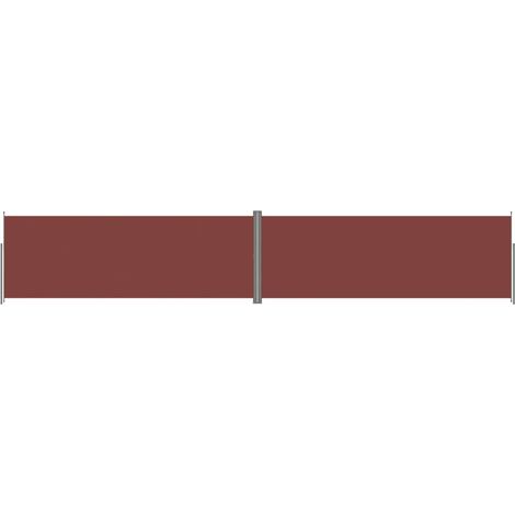 Auvent paravent store brise-vue latéral rétractable de patio jardin terrasse balcon protection visuelle écran 220 x 1200 cm marron