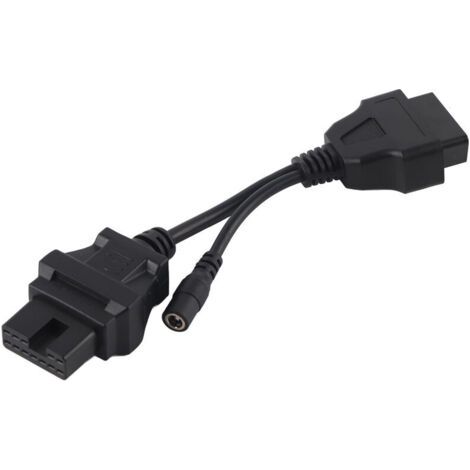 BUNTHAUS Câble adaptateur de diagnostic OBD1 12 broches vers OBD2 16 broches 20 cm / 7,9 pouces pour Mitsubishi