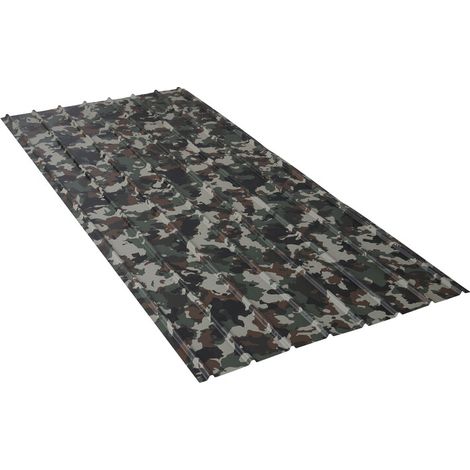Plaque nervurée acier laqué 2000 X 910 X 0,40 MM - Coloris - Camouflage, Epaisseur - 0,40 mm, Largeur - 910 mm, Longueur - 2000 mm (1/5)