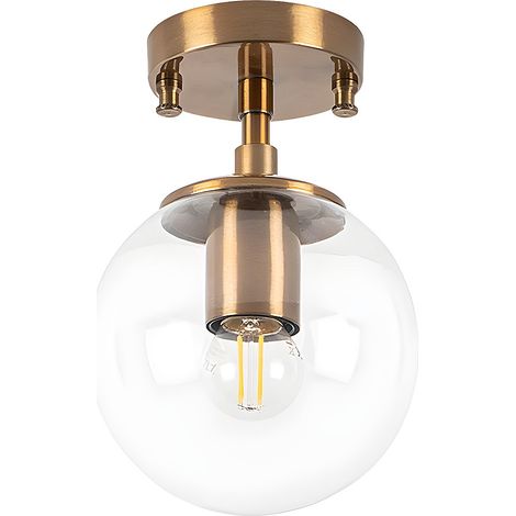 Plafoniera in metallo con globo - D. 15 x H. 23 cm - BARLATI (1/4)