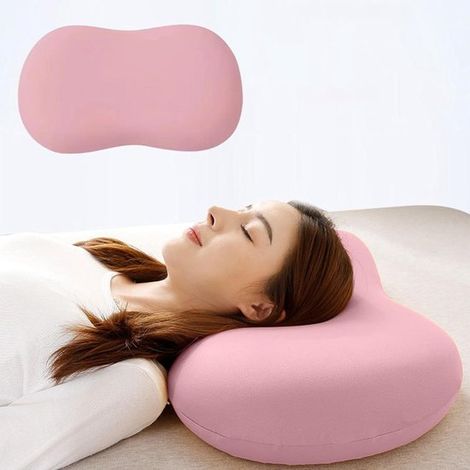 Almohada de espuma viscoelástica ultrasuave para dormir - Cojín de soporte para la cama con alineación del contorno del cuello para quienes duermen boca arriba o de lado. (1/5)