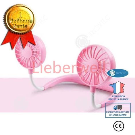 INN® ventilateur de cou mini Ventilateur Ventilateur portable Ventilateur chargeable Ventilateur A L'extérieur Ventilateur de bureau (1/4)