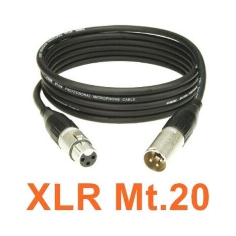Tasker cavo microfonico XLR maschio - XLR femmina mt.20 con connettori in metallo