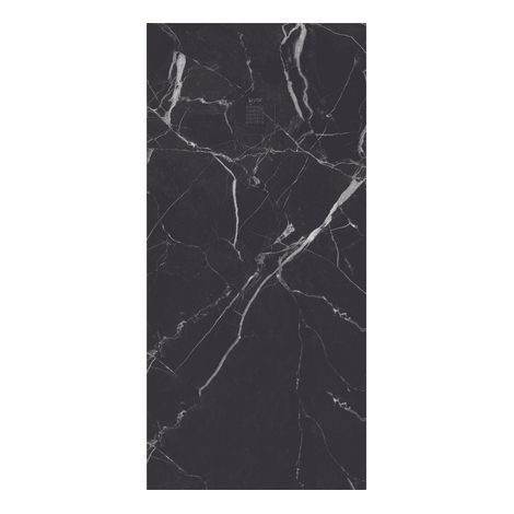 ONDEE ZEN - Receveur de douche NOLA 3 - 90x200x3 - Résine - Marbre noir - Bonde - Découpable (1/3)