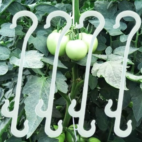 Set of 100 durable plastic plant support hooks for tomatoes, vines, pots, indoor and outdoor gardens, retro style (1/5)