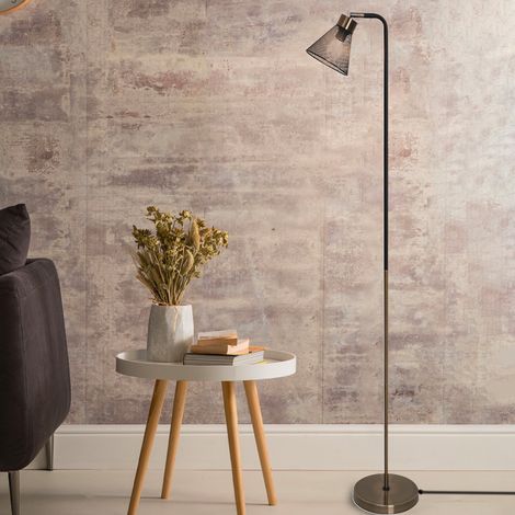 Lampadaire de salon Garvin 140cm métal noir et laitonné (1/3)