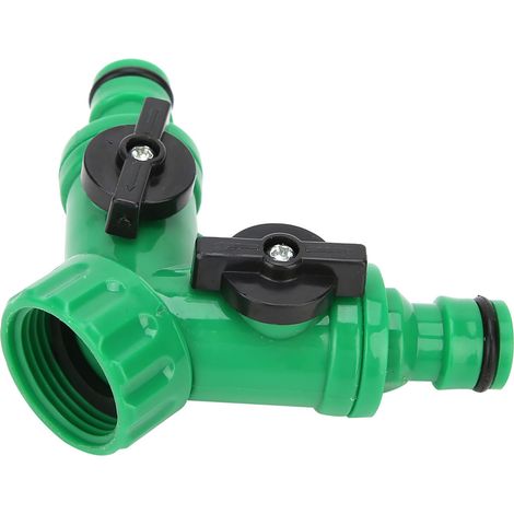 2 Stück G3/4 PNTY DN20 3-Wege-Wasserverteiler-T-Stück-Anschluss-Adapterventil mit Schaltern Gartenwerkzeug (1/5)