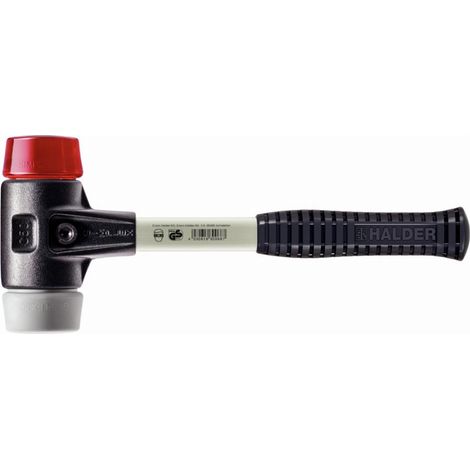 Mazza HALDER SIMPLEX TPE medio / plastica con corpo in ferro malleabile rinforzato e impugnatura in fibra di vetro - D=60 mm - 3736.060
