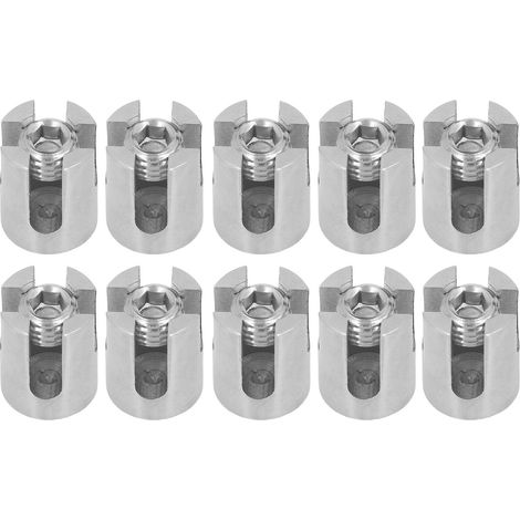 10pcs Serre-câbles à rainure croisée, pinces pour câble en acier inoxydable 316, accessoires de garde-corps pour kit de barrière, diamètre max 8mm, lot de dix, colliers de fixation robustes pour câble (1/5)