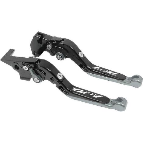 Accessoires moto uniques pour Yamaha YZFR1 YZF-R1 YZF R1 1999-2018 : leviers de frein et d'embrayage pliables et extensibles avec protection de levier (A) (1/5)