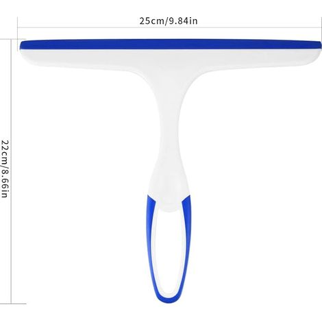 Shower Squeegee for Shower Glass Door, Car Window, Windscreen, Mirror, Tile, Wiper Scraper with Hook, Window Cleaning Squeegee (1/4)