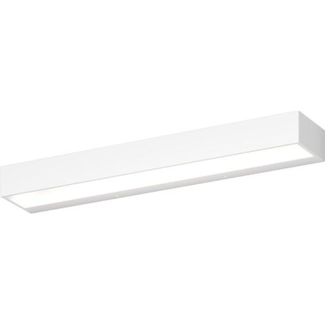 Applique moderno top light bios 1213 55 led switch 2640lm alluminio illuminazione modulo integrato, finitura metallo bianco