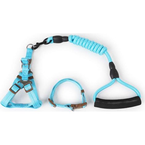Laisse en corde pour chien Laisse en corde durable avec poignée rembourrée et ensemble de laisse pour chiens de petite, moyenne et grande taille (1/5)