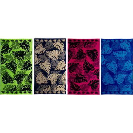 Telo Mare Jacquard Spugna Asciugamano Spiaggia Disegno Thai, misuraTelo MarecoloreVerde (1/5)