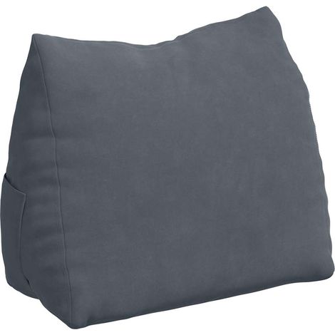 Cojín de Espalda Gris oscuro 45 x 20 x 35 cm Tela de pana vidaXL (1/5)