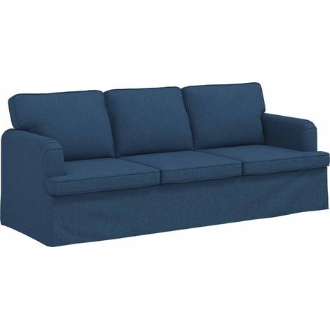 Canapé Bleu 201 x 80 x 85 cm tissu vidaXL (1/5)