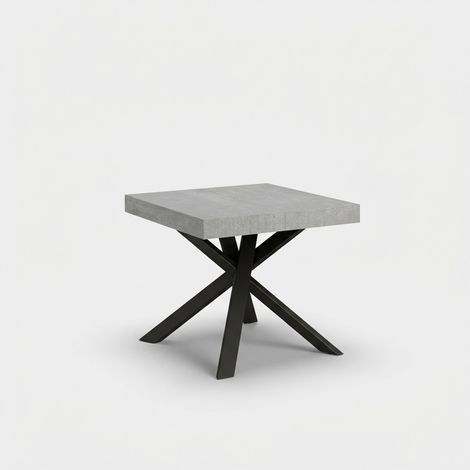 Mesa extensible cuadrada moderna 90×90-194 Clerk - Gris (1/4)