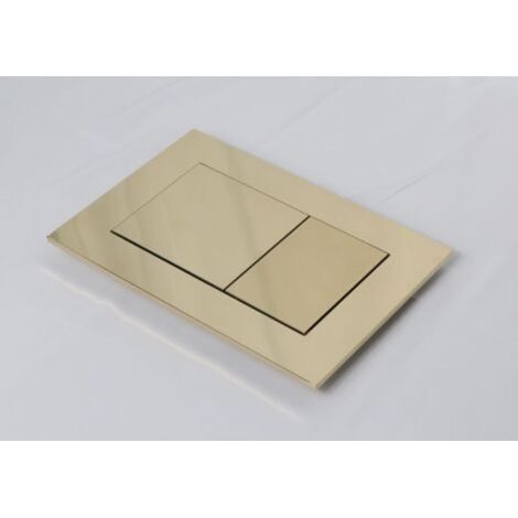 Pour plaque de commande de toilettes TECEnow, adaptée aux systèmes à double chasse, or brillant (1/5)