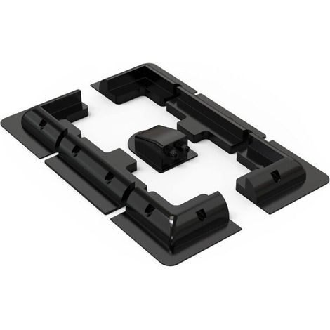 Lot de 7 supports de panneau solaire - Supports latéraux en ABS - Sans perçage - Largement utilisé sur les camping-cars, bateaux, toits plats, camping et caravanes (1/4)