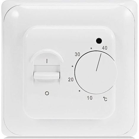 Manuel Thermostat Chauffage au Sol Electrique avec sonde AC 220V 16A, Régulateur de Thermostat Plancher Chauffant Mécanique (1/5)