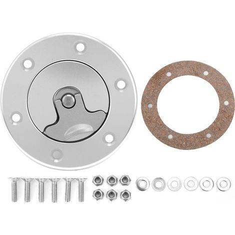 Accessorio universale di ricambio per auto, per coperchio del serbatoio carburante con fissaggio a 6 bulloni. (1/5)