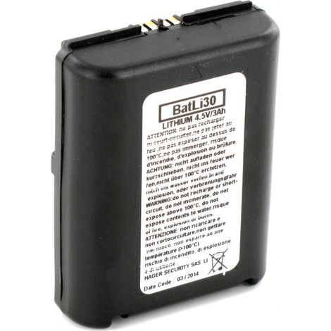 Batterie Lithium 4.5V 3Ah pour alarme – Pile BATLi30 Daitem d'origine – Fiabilité et durée garanties – Compatible avec détecteurs de mouvement
