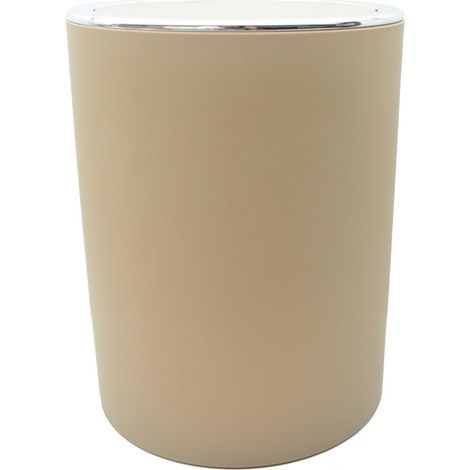 Trendline Kosmetikeimer Ring cappuccino 5 l Badeimer Mülleimer Abfalleimer