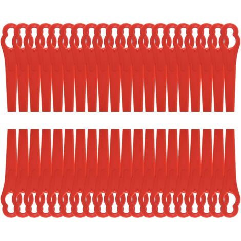 120 Pcs Lame Coupe Bordure Tondeuse à Gazon Rouge Lames en Plastique de Rechange 8,5cm Tondeuse à Gazon en Plastique Lames pour Jardin et Pelouse Coupe Bordures Grass Trimmer （120 Pcs） H208 (1/5)