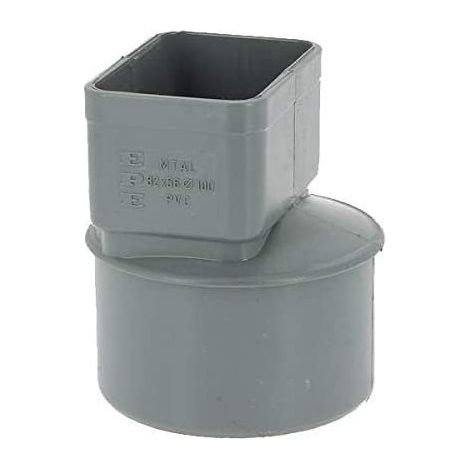 Manchon PVC Ø100 pour sortie tube alu 82 x 56 mm gris - jardiboutique
