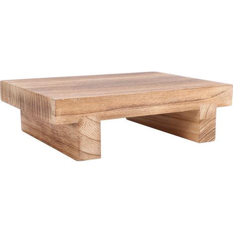 Tonchean – Pouf en bois massif 25 x 18 x 7 cm – Repose-pieds léger pour salon et chambre – Capacité adaptée pour adultes et enfants (1/5)