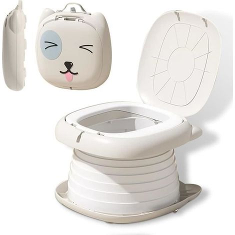Toilettes pliantes-MARSEE-toilettes portables pour enfants-adaptées au camping, aux voyages, à lapprentissage de la propreté-gris (1/4)