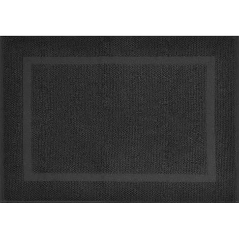 Tappeto scendi doccia 100% cotone colore Nero 45x65 cm (1/5)