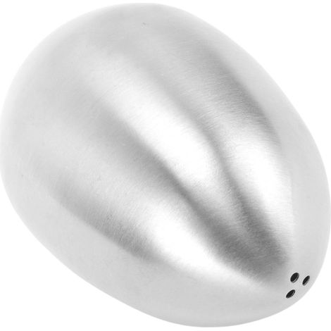 Bocal à épices ovale polyvalent 3 trous anti-fuite acier inoxydable salière poivrière pour cuisine argenté (1/5)