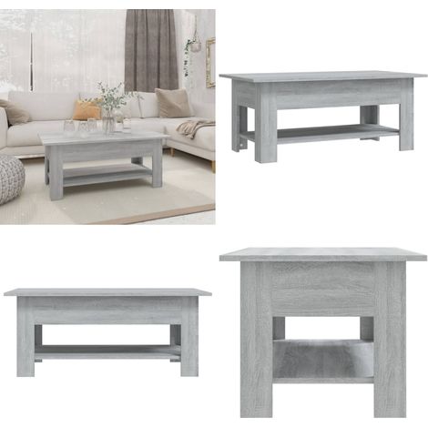 Couchtisch Grau Sonoma 102x55x42 cm Holzwerkstoff - Moderner Couchtisch - Couchtisch Grau - Holzwerkstoff Couchtisch - Wohnzimmertisch - TV Stand - Home & Living (1/5)