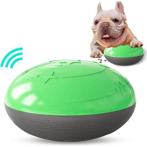 MINKUROW Spielzeugball für Hunde Ballspielzeug Unzerstörbares Hundekauspielzeug Gummispielzeug Hundeball Ball Interaktives Spielzeug Quietschender Hundesnackball (Grün) (1/5)