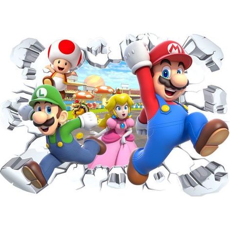 Autocollant Super Mario autocollant imperméable pour mur (1/5)