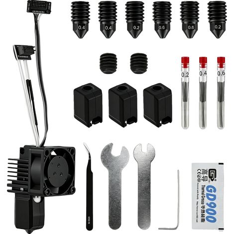 Hotend-Kit, einfache Installation, hohe Temperaturbeständigkeit, schwarz (1/2)