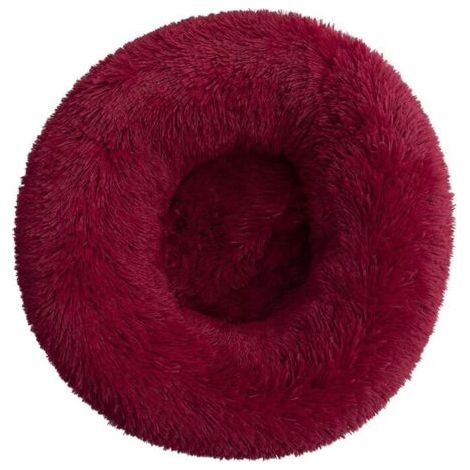 BUNTHAUS Lit pour Chat, Coussin Moelleux, Doux Lavable pour Chats Chiens (Bourgogne, 80 cm), Ensoleillé (1/5)