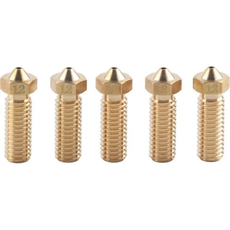 5pcs Brass 1.75mm/1.2mm High Temperature Resistant CNC Machining Extruder Nozzle (1/5)