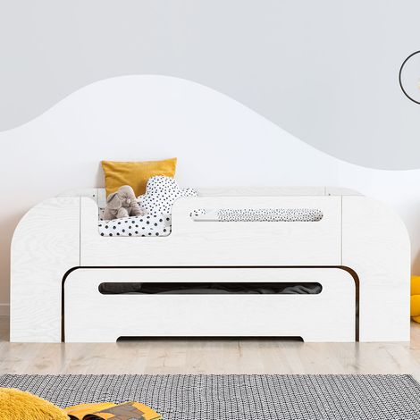 Letto Thomas Bianco 90x200 entrata sinistra sommier e cassetto incluso